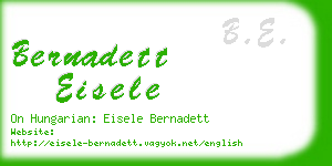 bernadett eisele business card